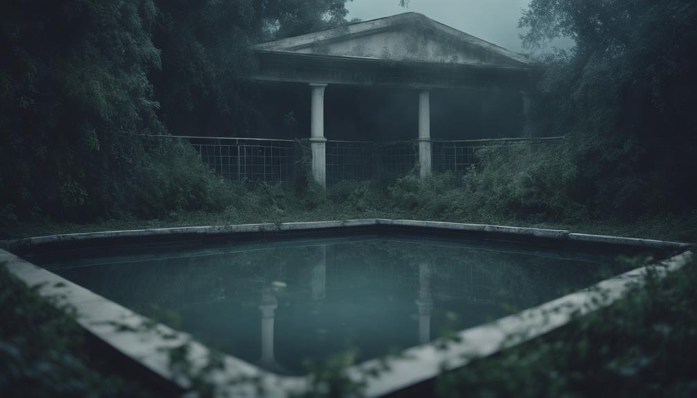 abandoned pool with ghosts