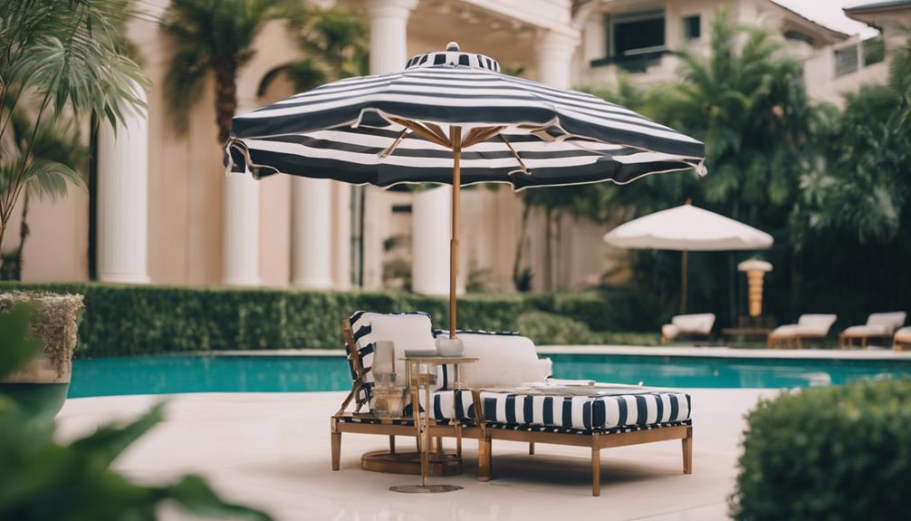 chic pool umbrella selection