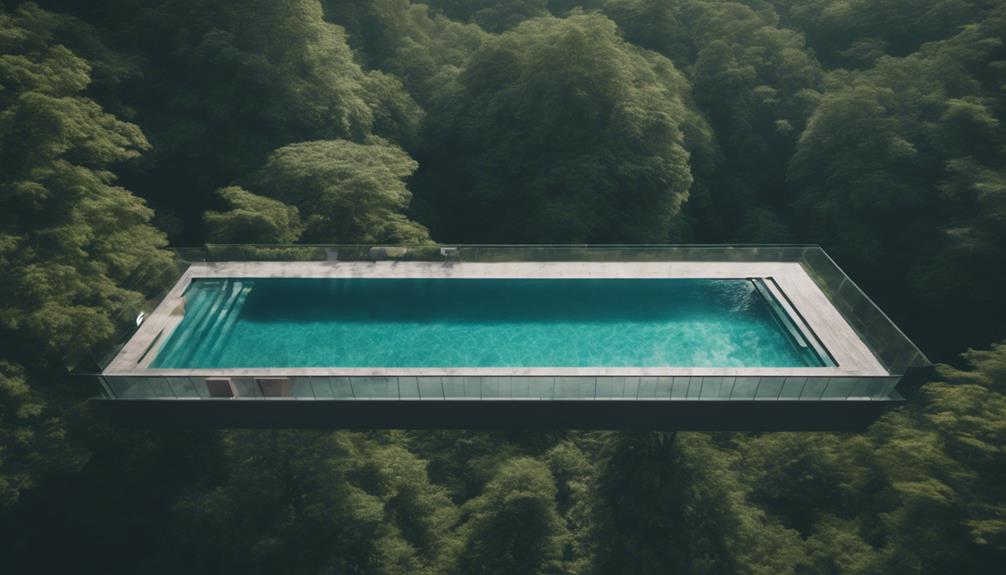 floating pool in forest