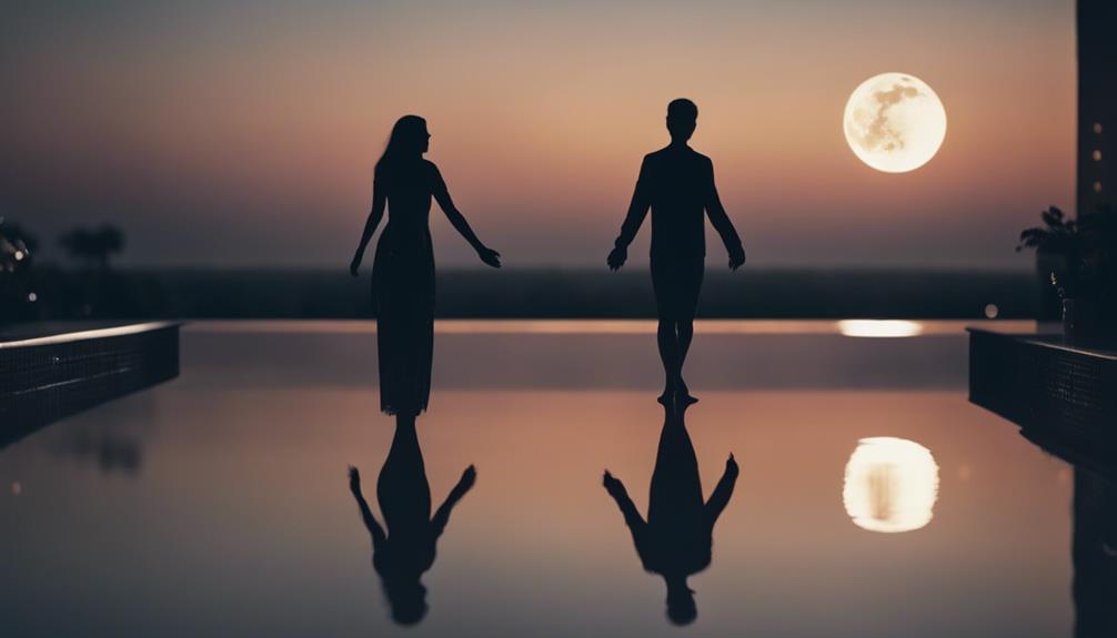 nighttime swim under moonlight