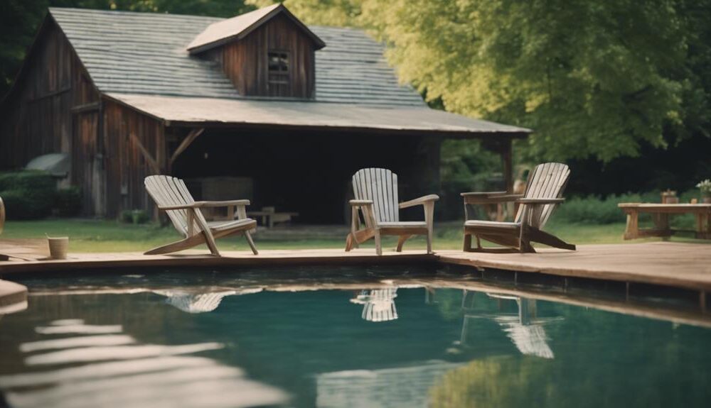 rustic farm pool oasis