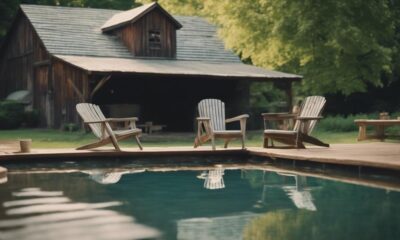 rustic farm pool oasis