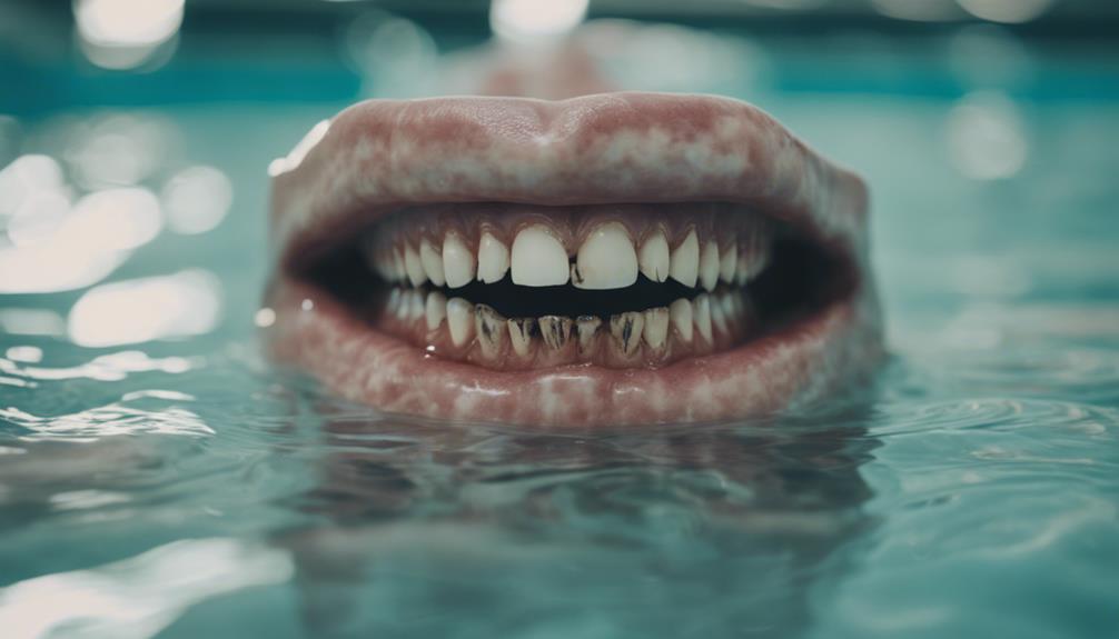 swimming pool and teeth