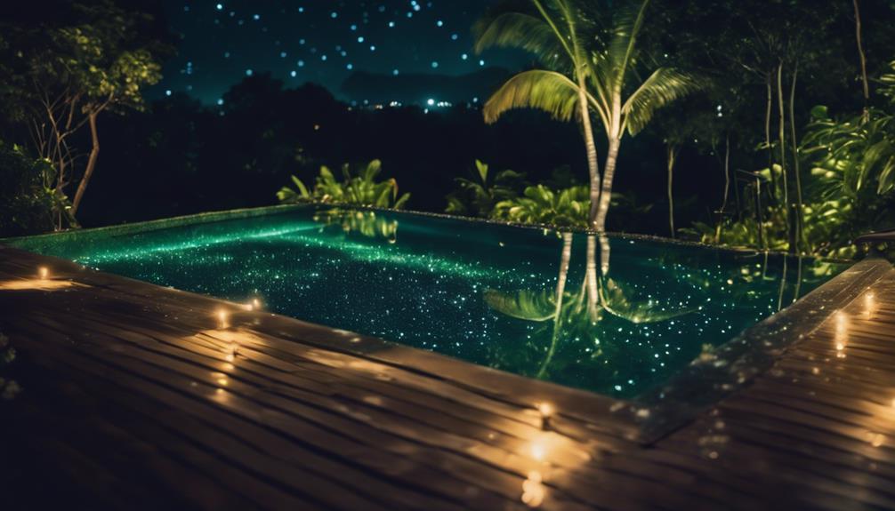 swimming under moonlight glow