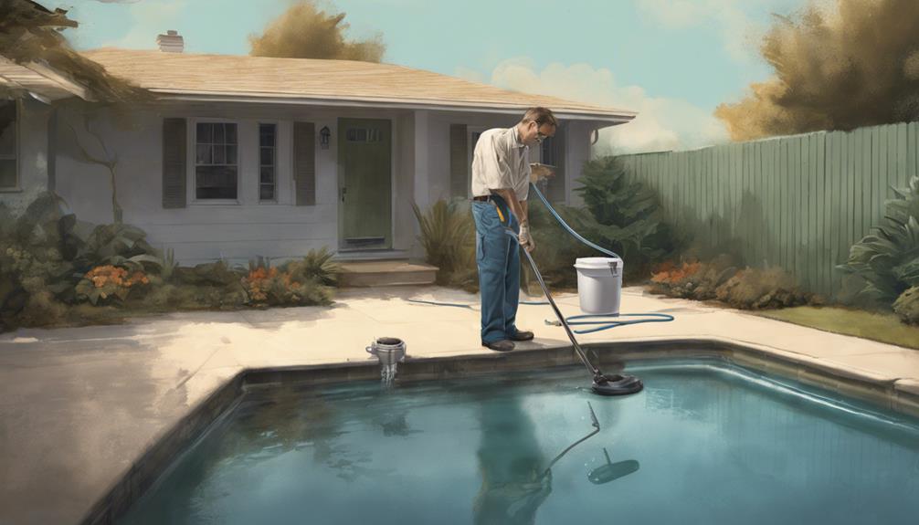 emptying a swimming pool