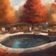 enjoy autumn pool activities