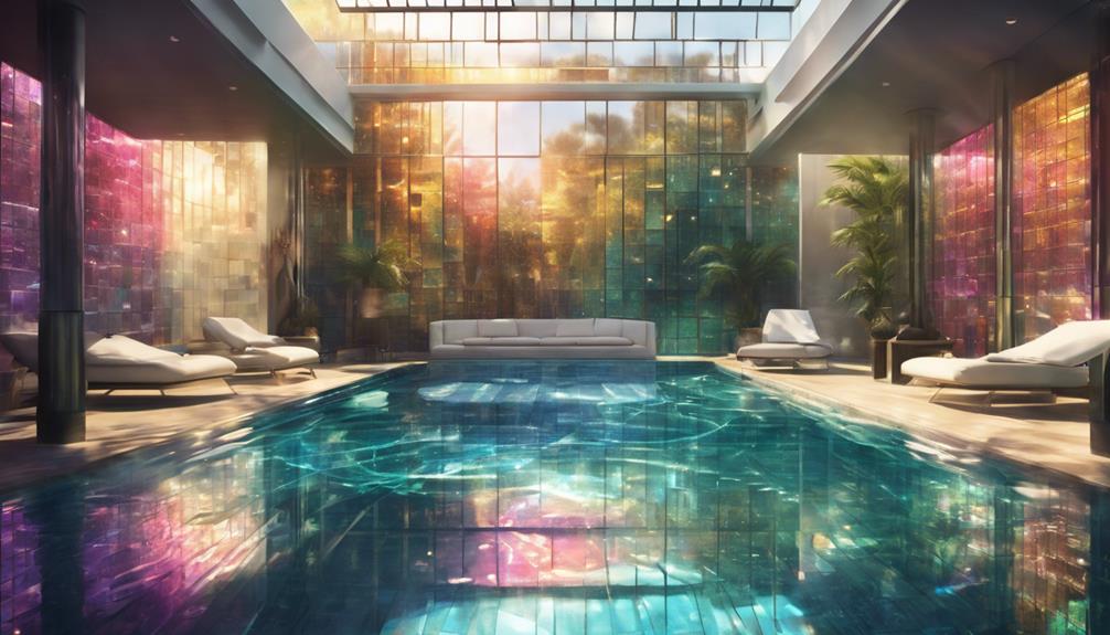 explore glass tile pools