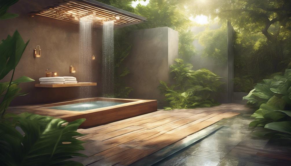 nature inspired luxury outdoor shower