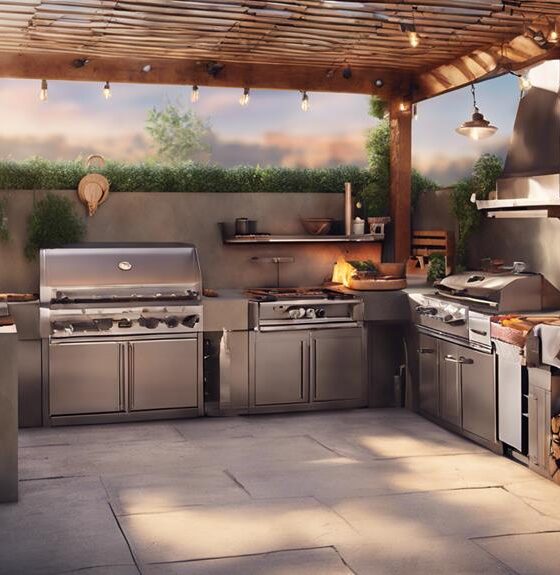 outdoor kitchens heating up