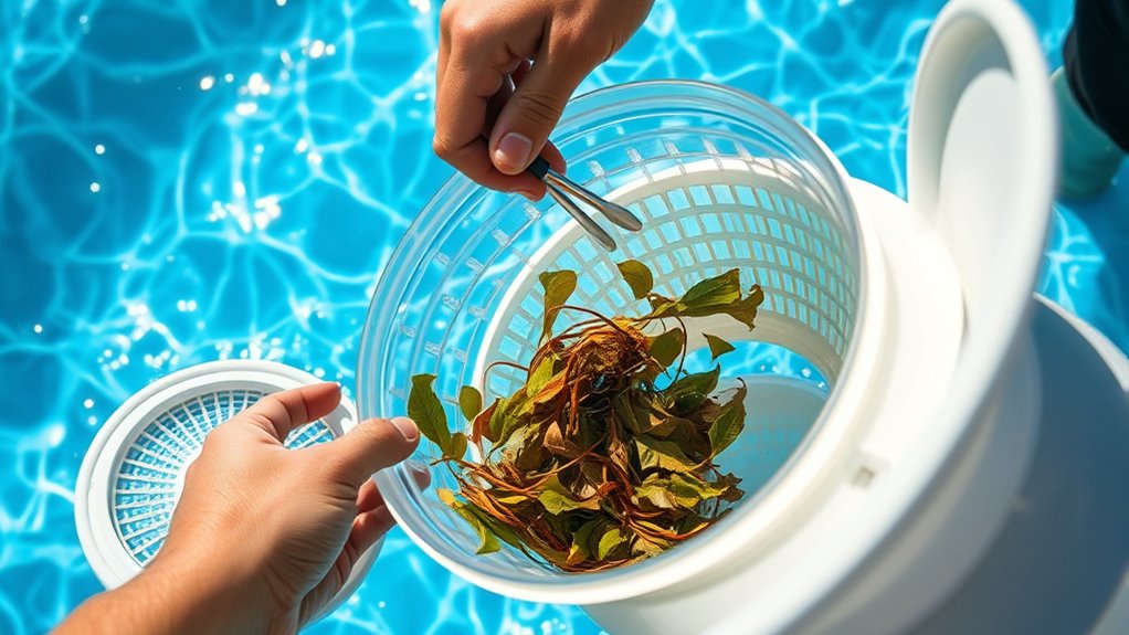 check skimmer and pump baskets