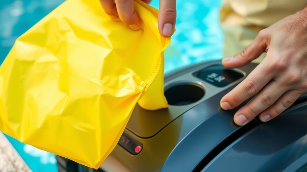 ensure debris bag fits securely