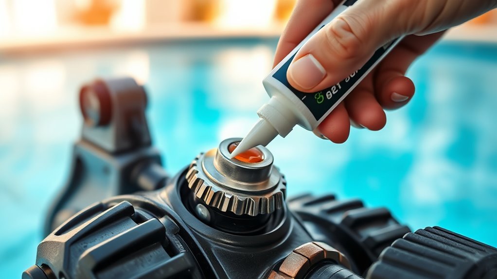 lubricate seals and joints