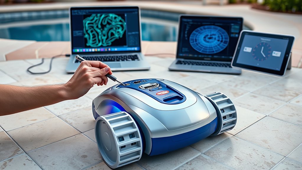 pool cleaner calibration process