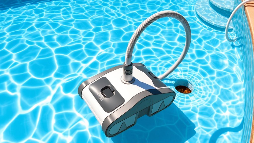 pool cleaner uses suction