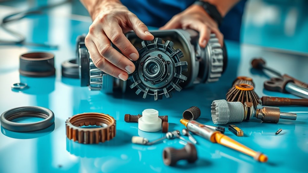 replace worn parts regularly