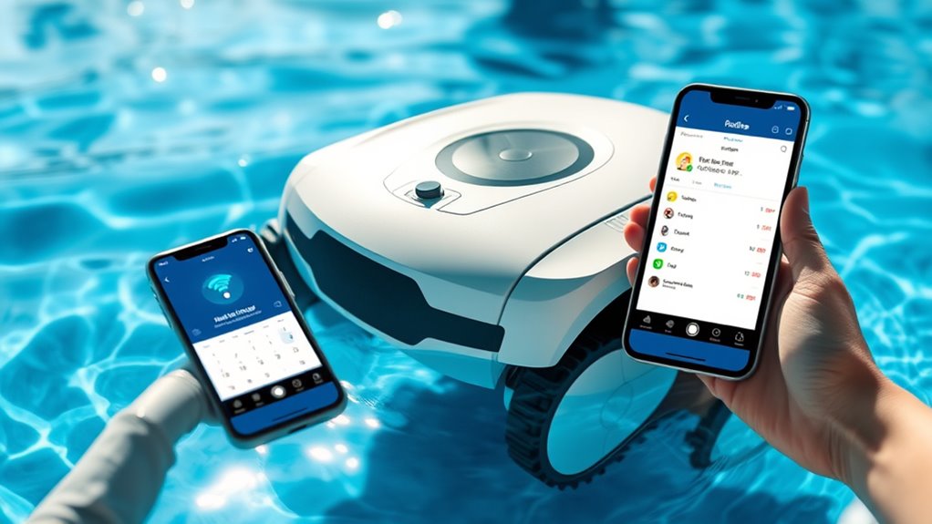 smartphone controlled pool cleaning