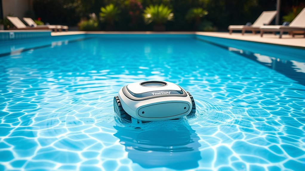 sparkling inviting pool environment