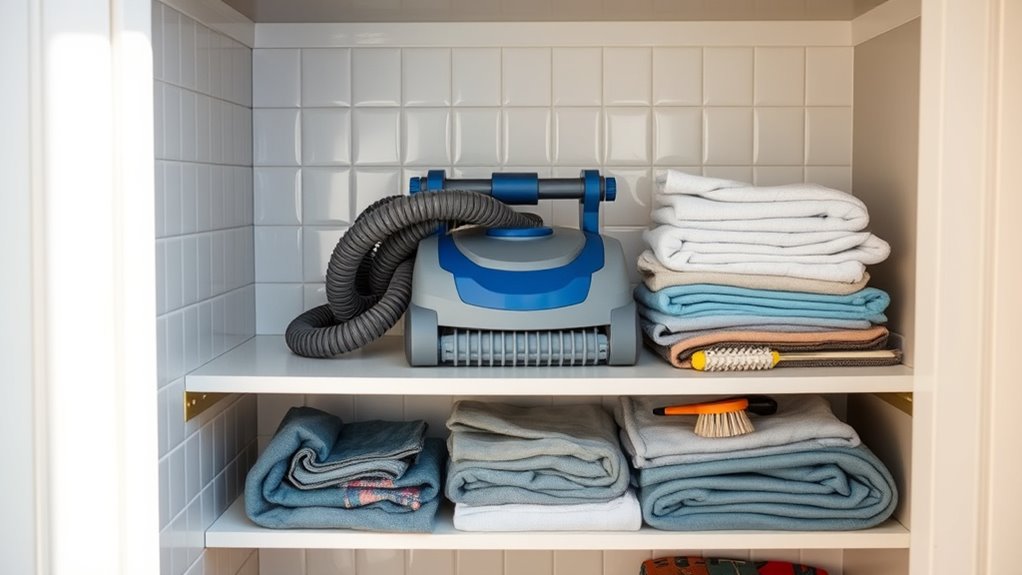 store pool cleaner properly