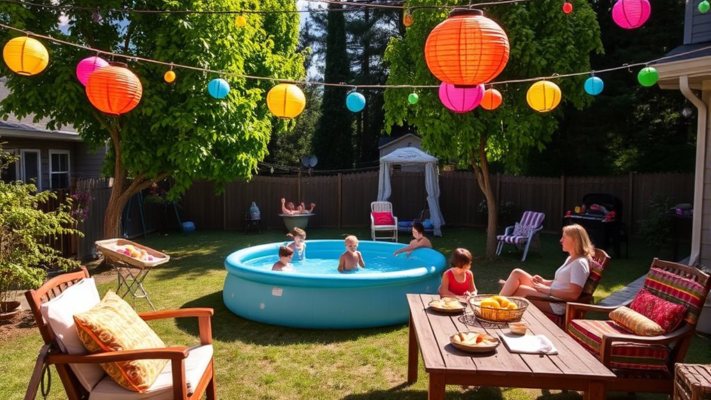 affordable backyard pool celebration