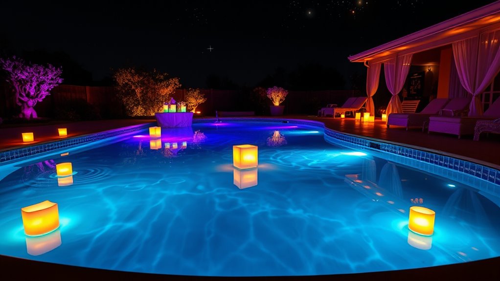 creative safe illuminated pool environments