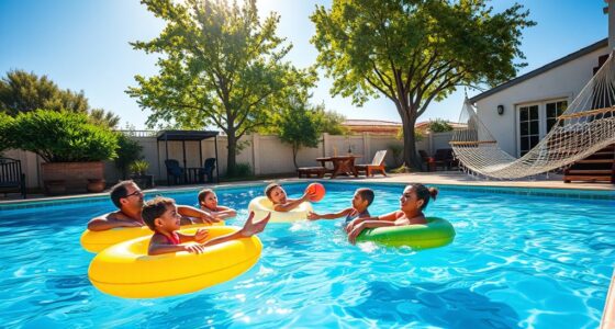 family poolside fun