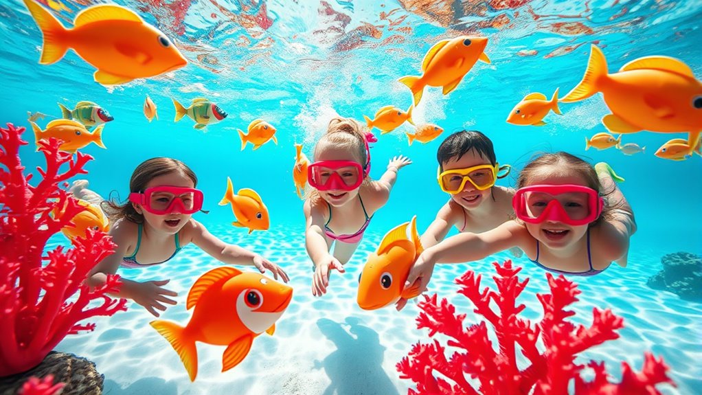 kids snorkeling marine education