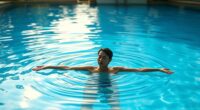 meditative pool swimming practice