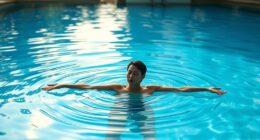 meditative pool swimming practice