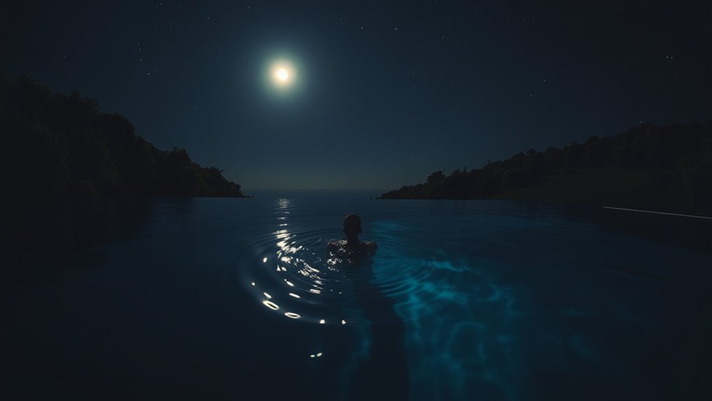 nighttime aquatic relaxation