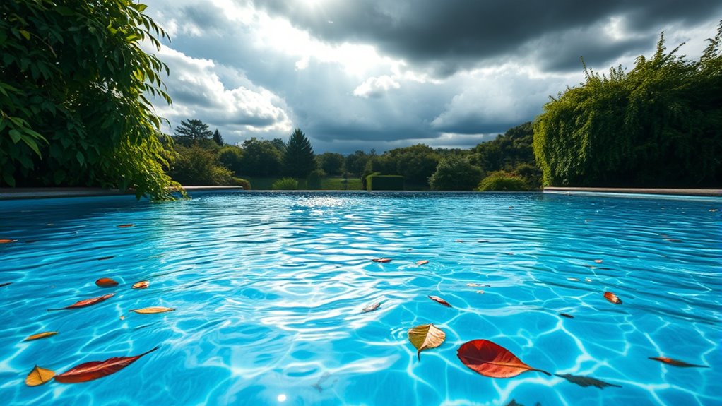 pool cleanup after rain