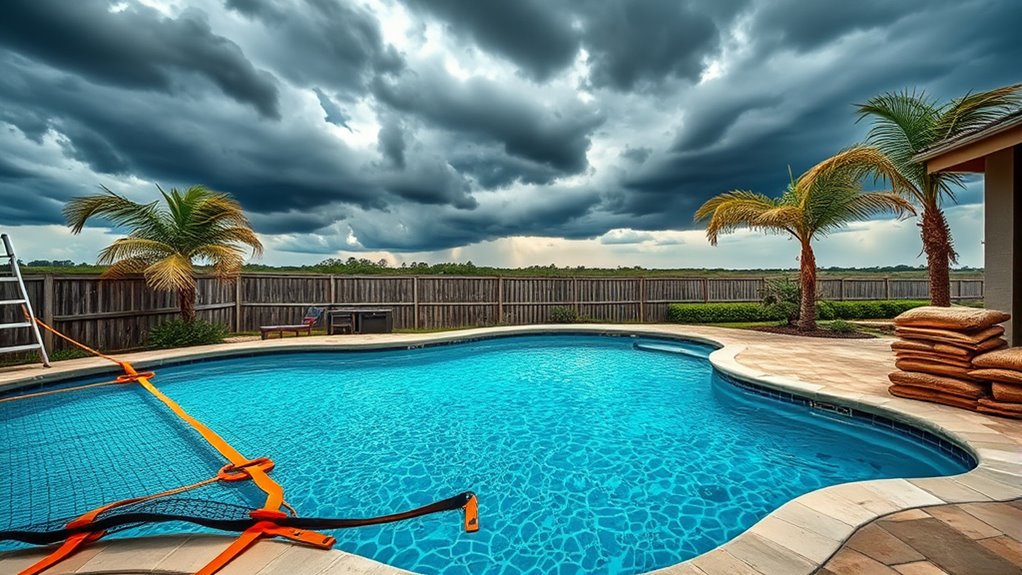 pool protection before hurricane