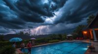pool thunderstorm safety tips