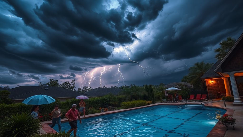 pool thunderstorm safety tips