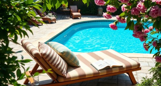 poolside cozy reading nook