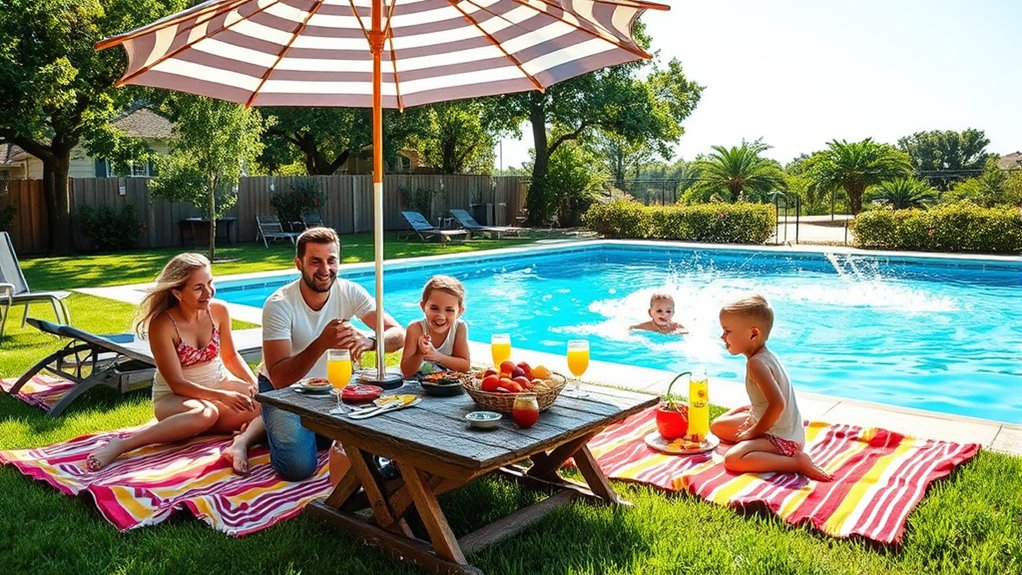 poolside decor and safety