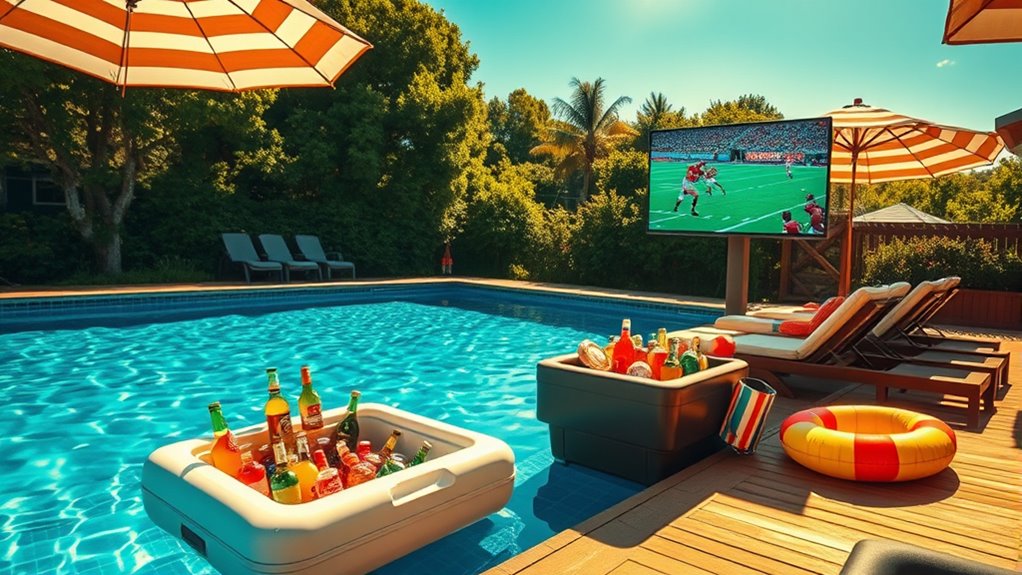 poolside game viewing