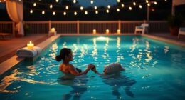 poolside romantic evening