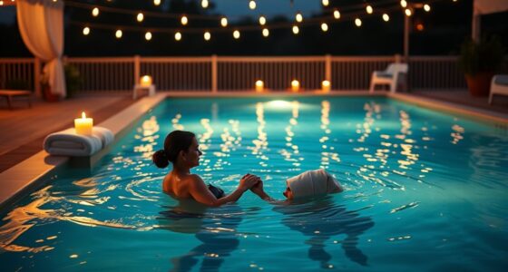 poolside romantic evening