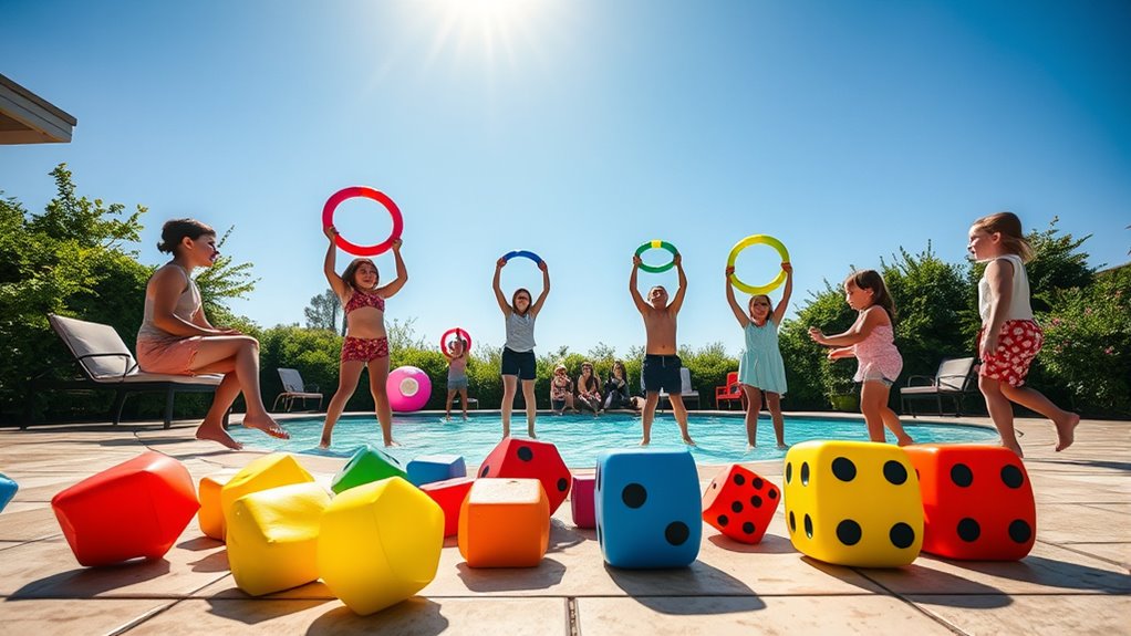 poolside trivia and races