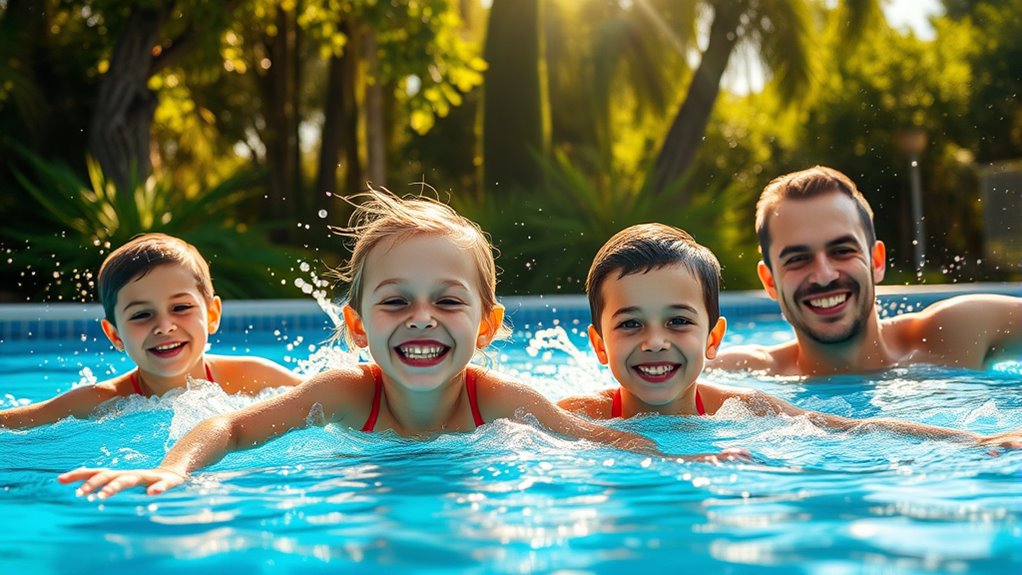 swimming boosts family health