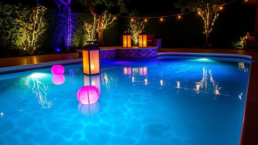 transform pool for night swimming