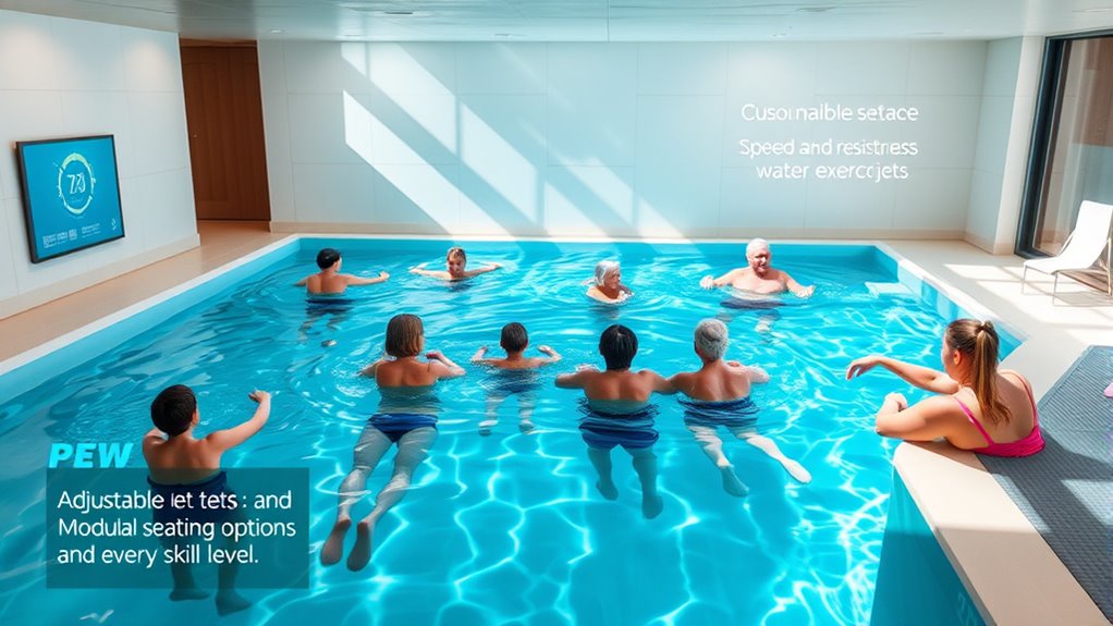 adjustable swim workout features