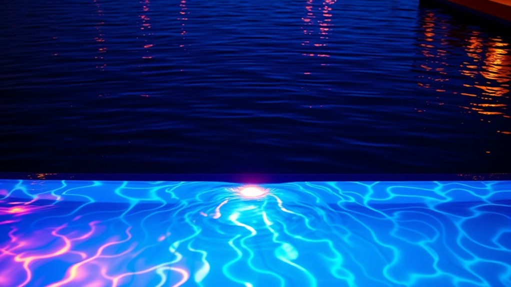 colorful underwater water features