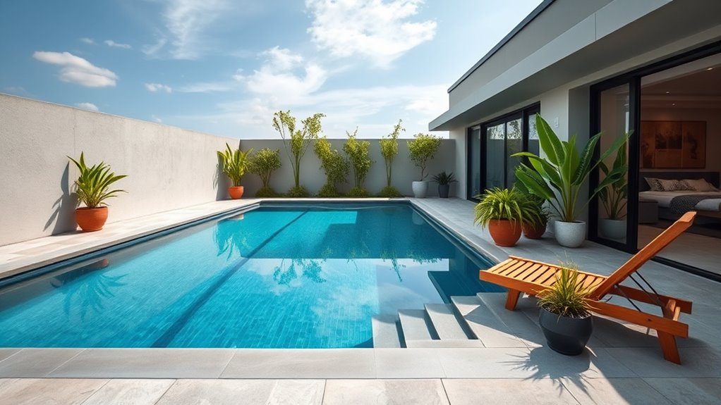 compact corner infinity pool