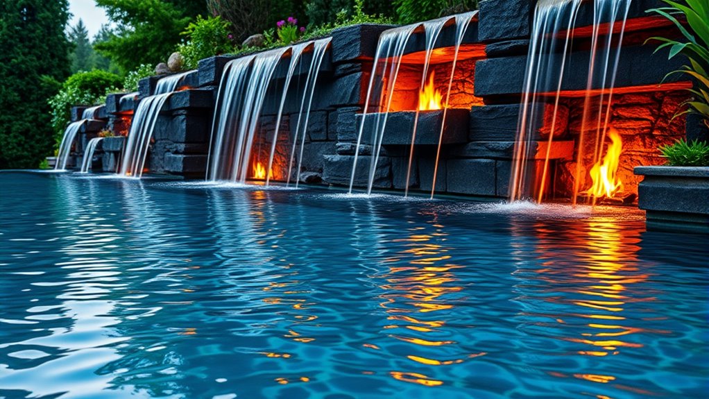 customizable waterfall wall designs