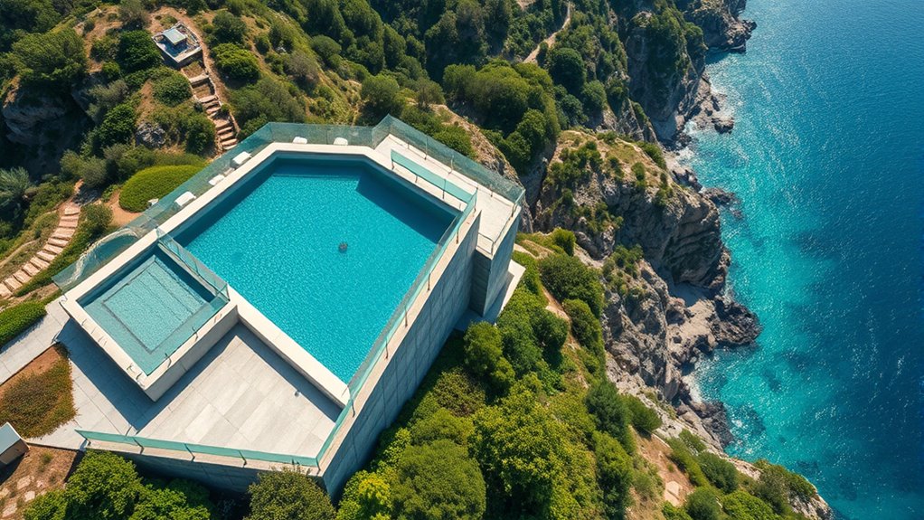 durable waterproof hillside pools