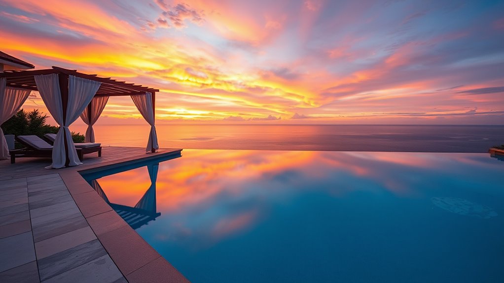 elegant pool pavilion integration