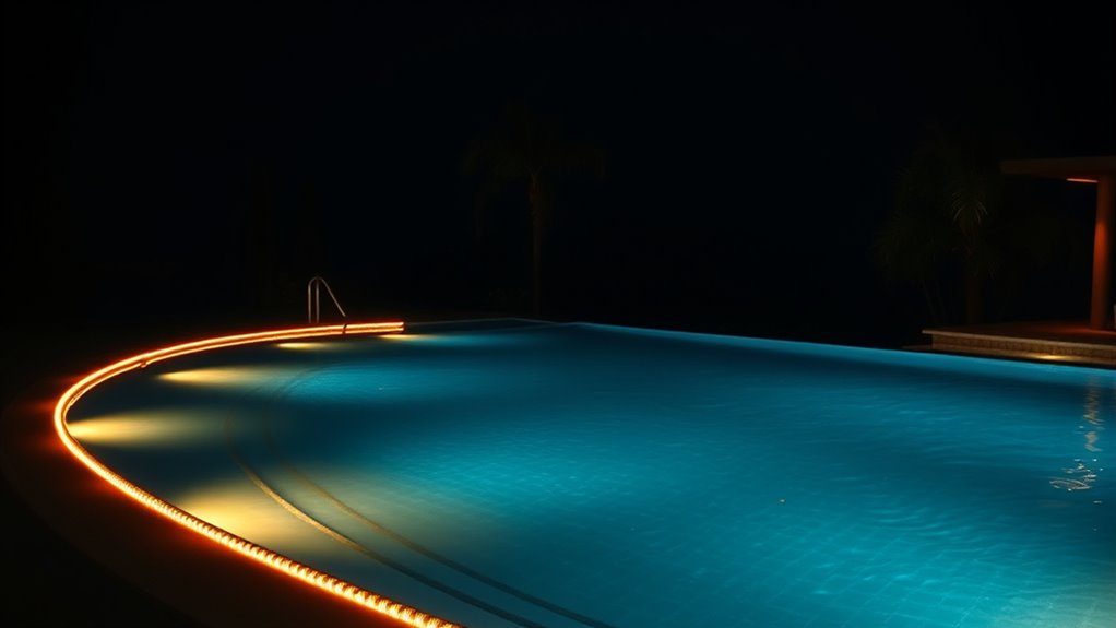 enchanting nighttime pool ambiance