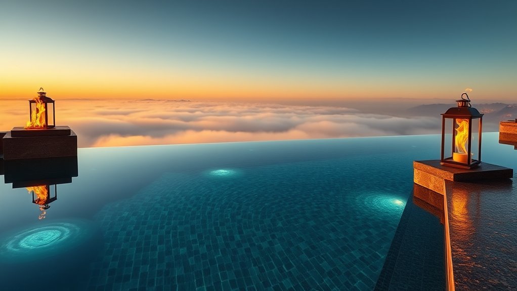fire and water features