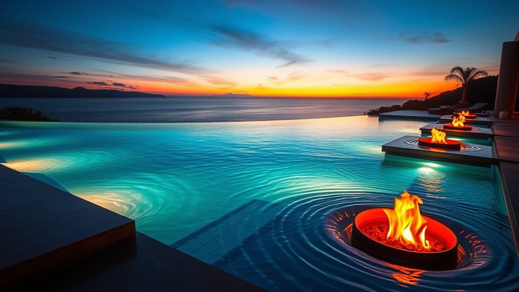 fire lit tidal pool sanctuary